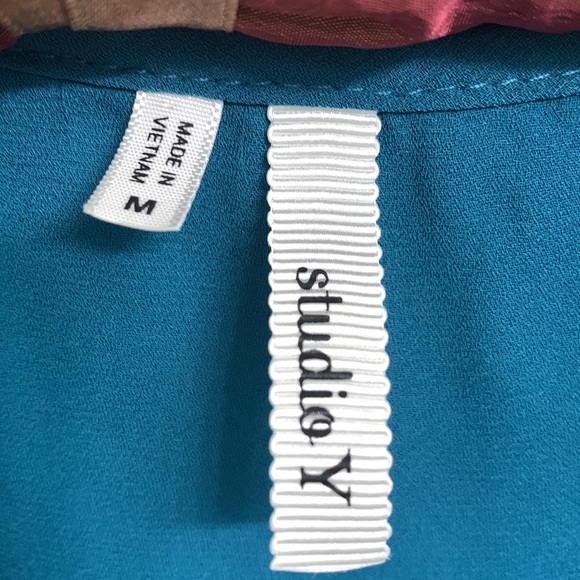 Studio Y Turquoise embellished Beaded Bib Tank Top - Picture 8 of 8